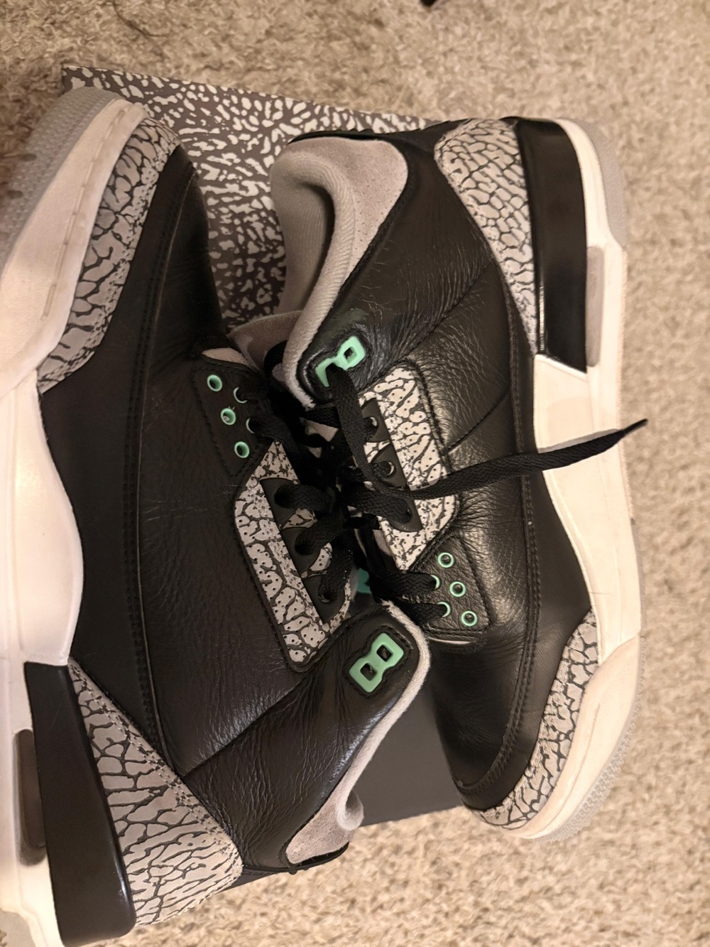 Jordan Grey and White Elephant Print Shoe Box
